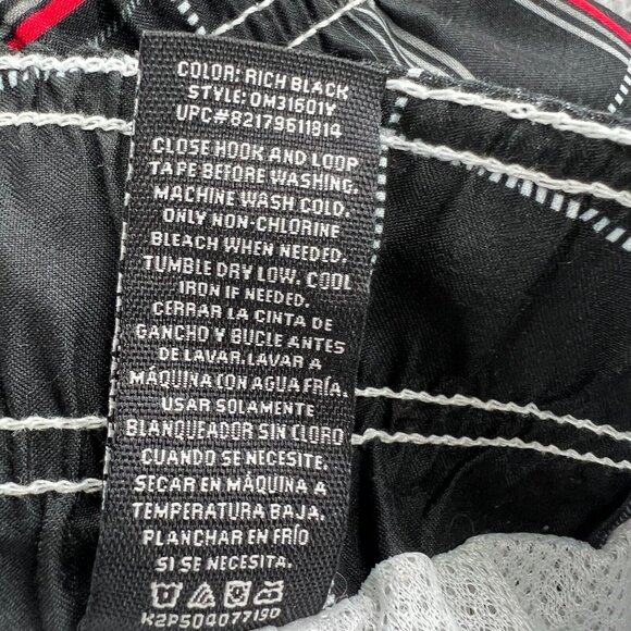 OP Ocean Pacific Mens Board Shorts Extra large 40/42 Black Swimsuit Pockets - Picture 7 of 11